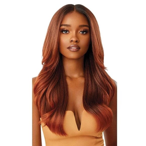 Melted Hairline Lace Front Wig Synthetic Dark Brown 2 Wavy Natural Look main image 5